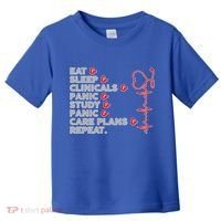 Nurse Eat Sleep Panic Clinicals Repeat Toddler T-Shirt thumb 0