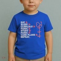 Nurse Eat Sleep Panic Clinicals Repeat Toddler T-Shirt thumb 2