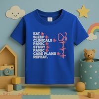 Nurse Eat Sleep Panic Clinicals Repeat Toddler T-Shirt thumb 3
