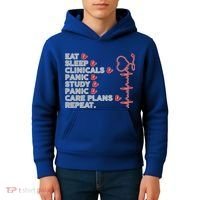 Nurse Eat Sleep Panic Clinicals Repeat Kids Hoodie thumb 4