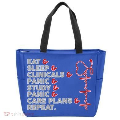 Nurse Eat Sleep Panic Clinicals Repeat Tote Bag
