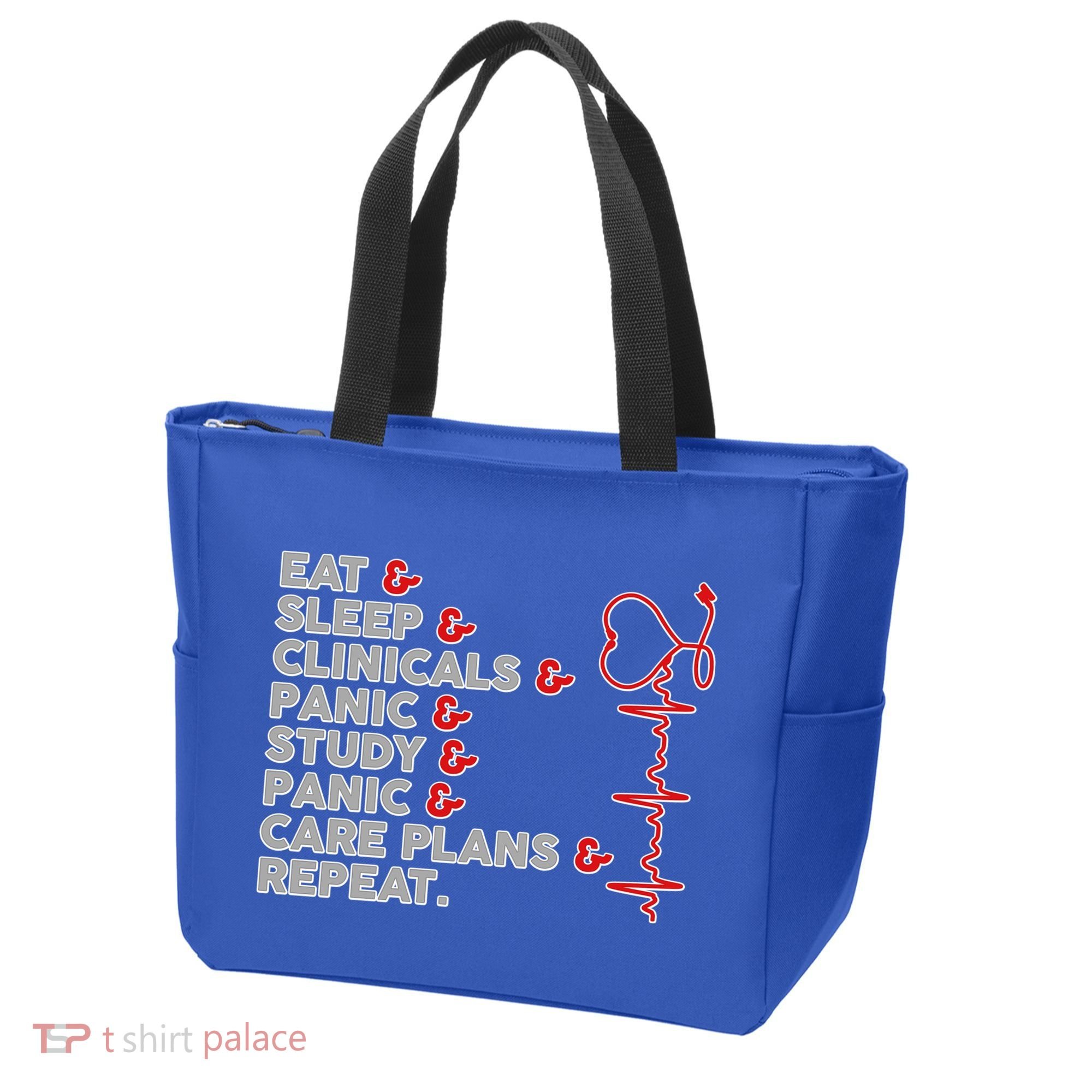 Nurse Eat Sleep Panic Clinicals Repeat Tote Bag