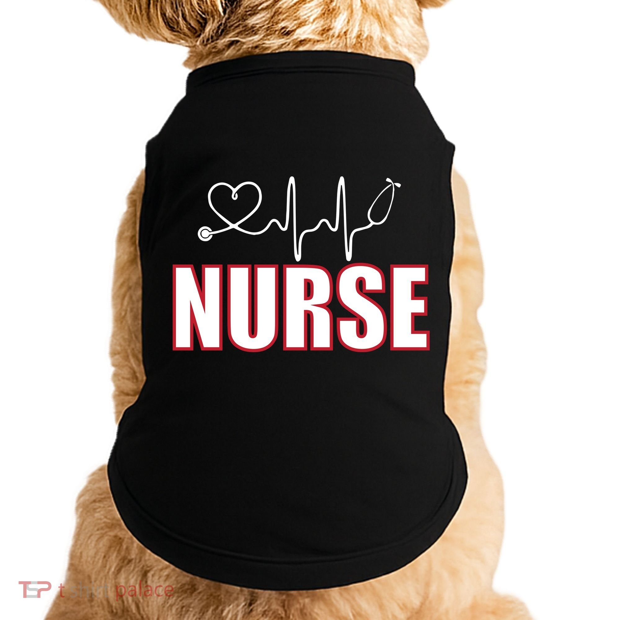 Nurse Heartbeat Logo Doggie Tank