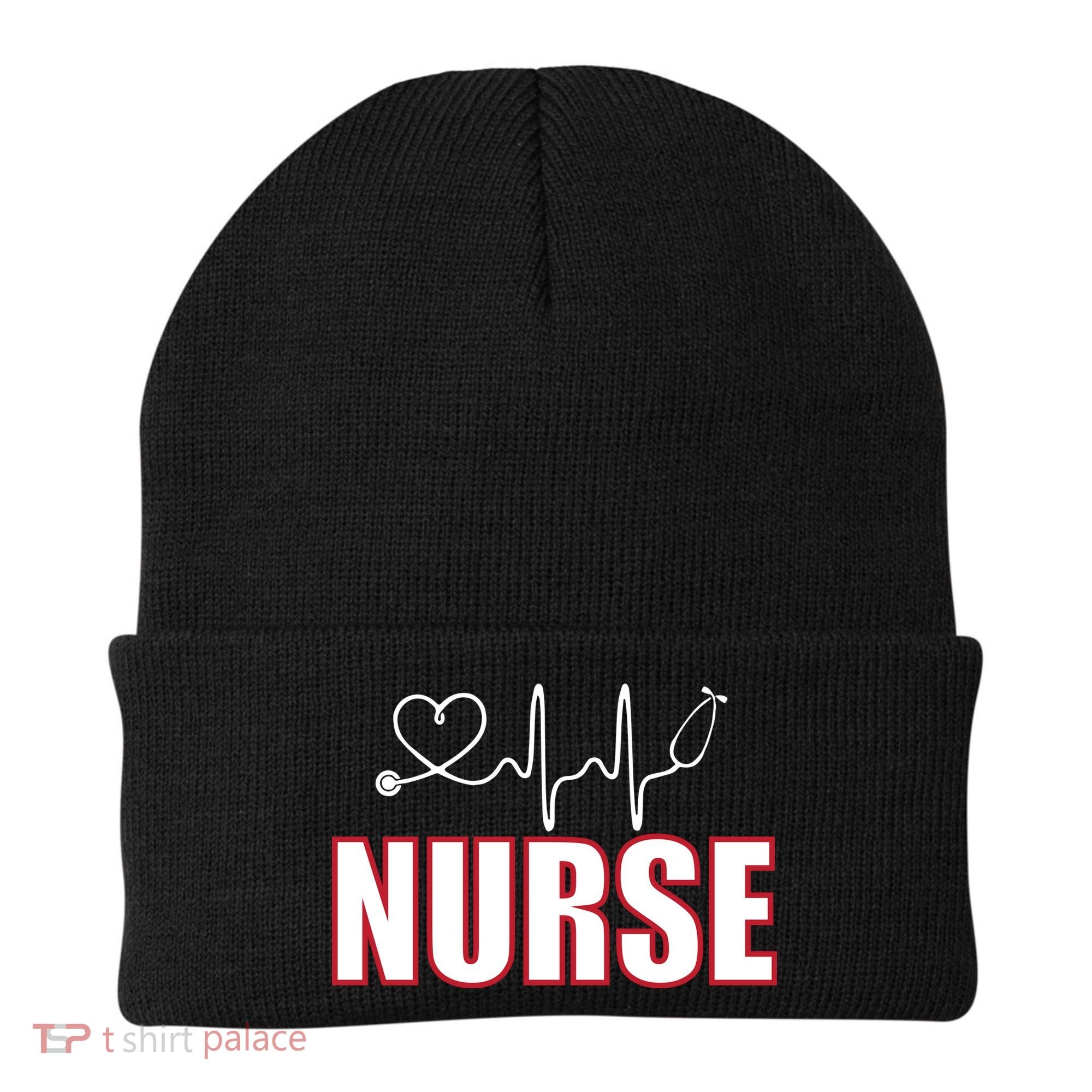 Nurse Heartbeat Logo Beanie