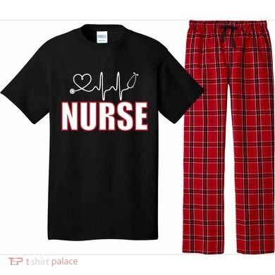 Nurse Heartbeat Logo Pajama Set