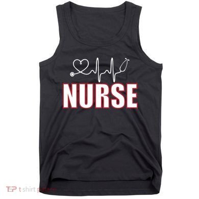 Nurse Heartbeat Logo Tank Top