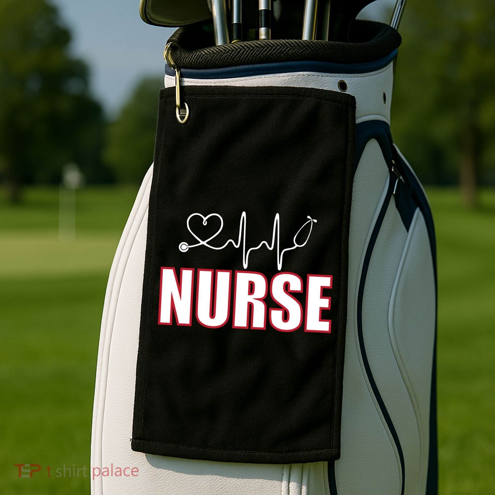 Nurse Heartbeat Logo Golf Towel