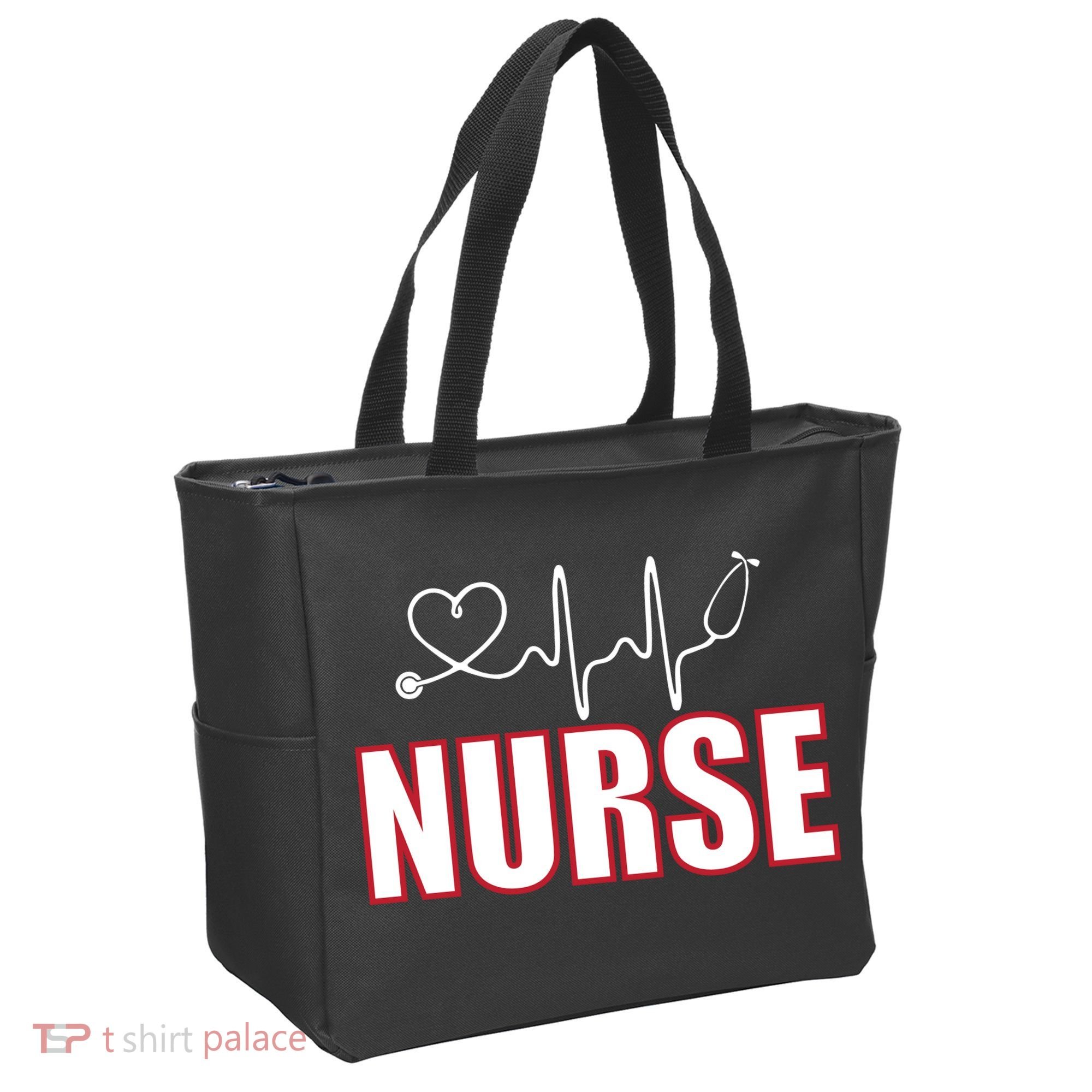 Nurse Heartbeat Logo Tote Bag