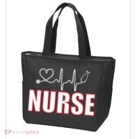 Nurse Heartbeat Logo Tote Bag thumb 3