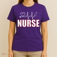 Nurse Heartbeat Logo T-Shirt thumb 4