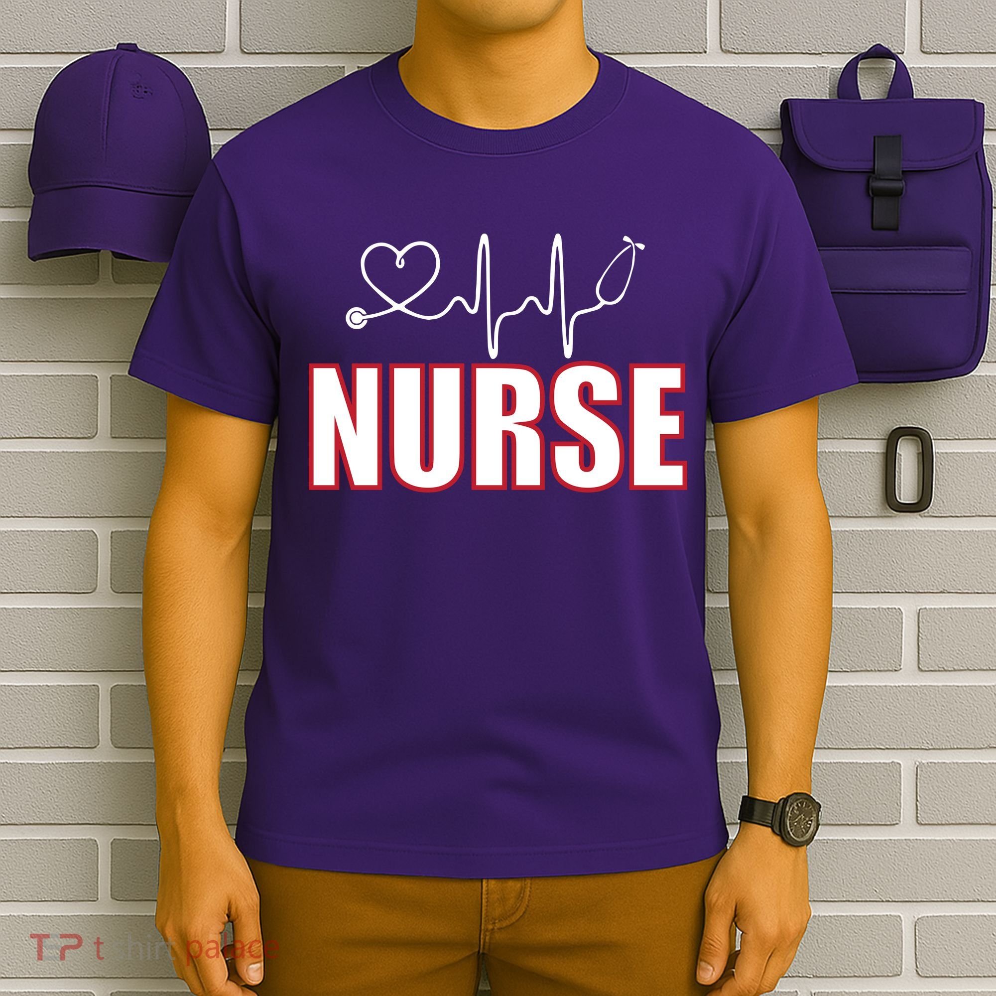 Nurse Heartbeat Logo T-Shirt