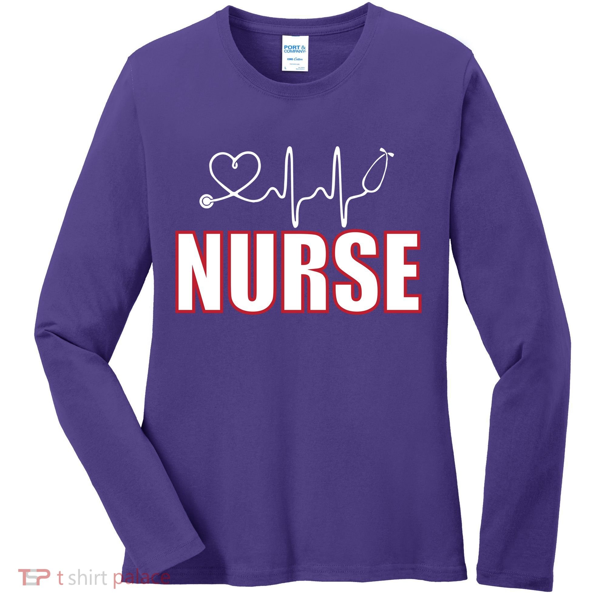 Nurse Heartbeat Logo Women's Long Sleeve Shirt