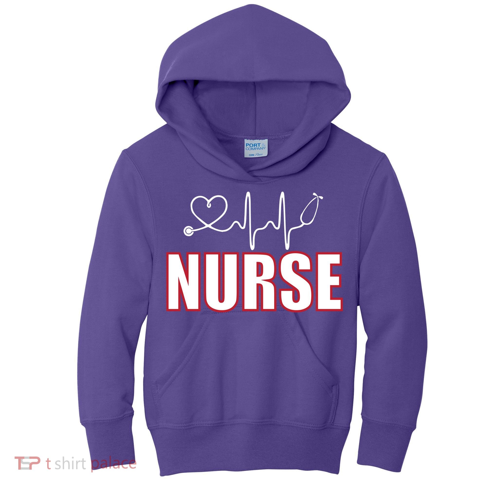 Nurse Heartbeat Logo Kids Hoodie