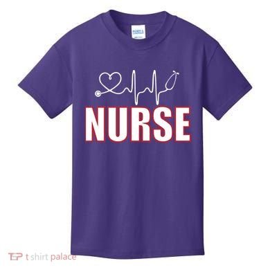 Nurse Heartbeat Logo Kids T-Shirt