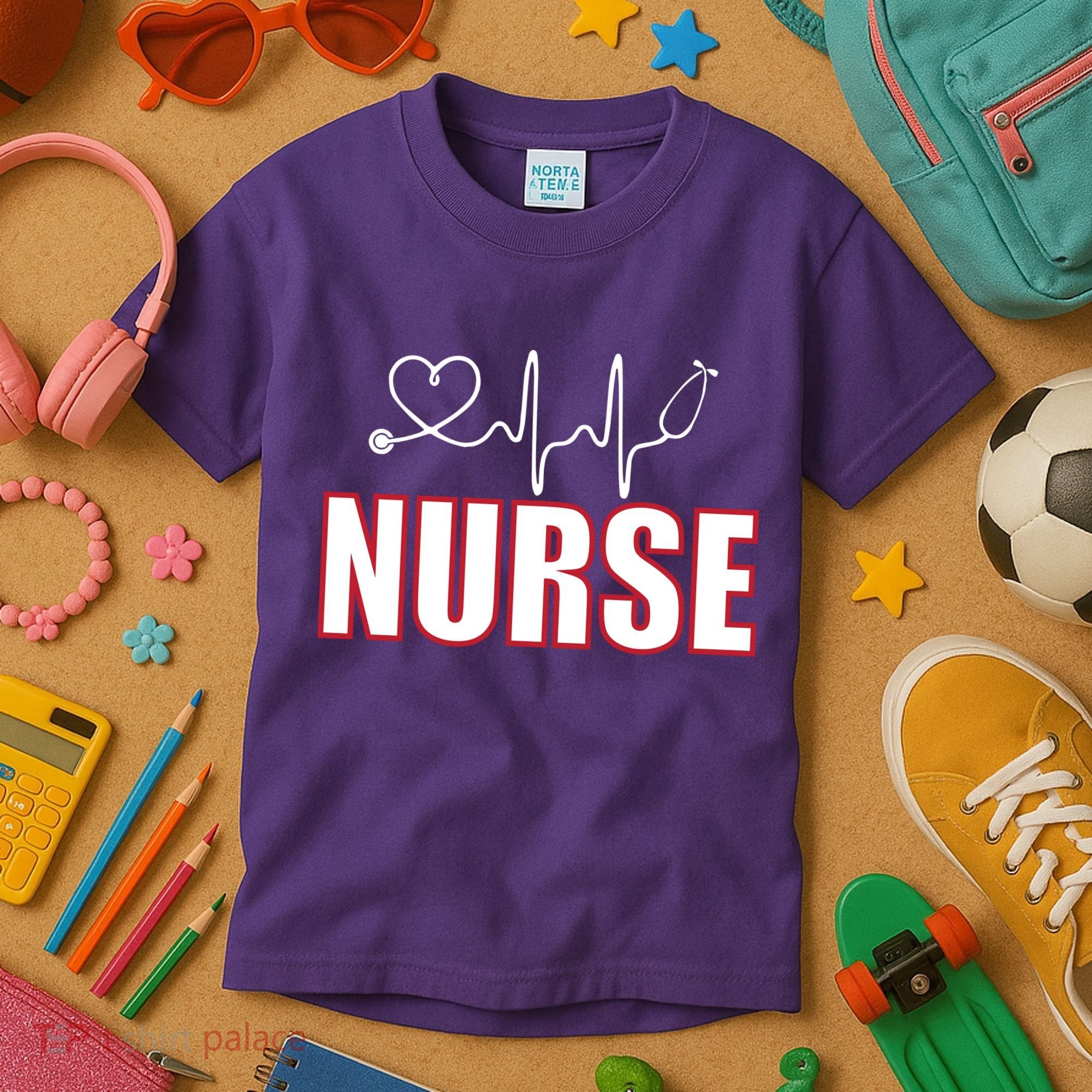 Nurse Heartbeat Logo Kids T-Shirt