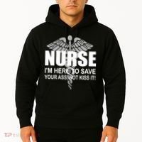 Nurse I'm Here To Save Your Ass Not Kiss It Hoodie thumb 2