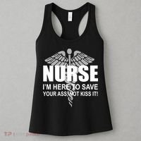 Nurse I'm Here To Save Your Ass Not Kiss It Women's Tank Top thumb 3