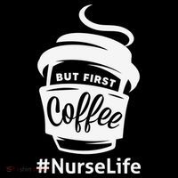 Nurse Life Coffee First Doggie Tank thumb 4