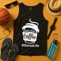 Nurse Life Coffee First Tank Top thumb 4
