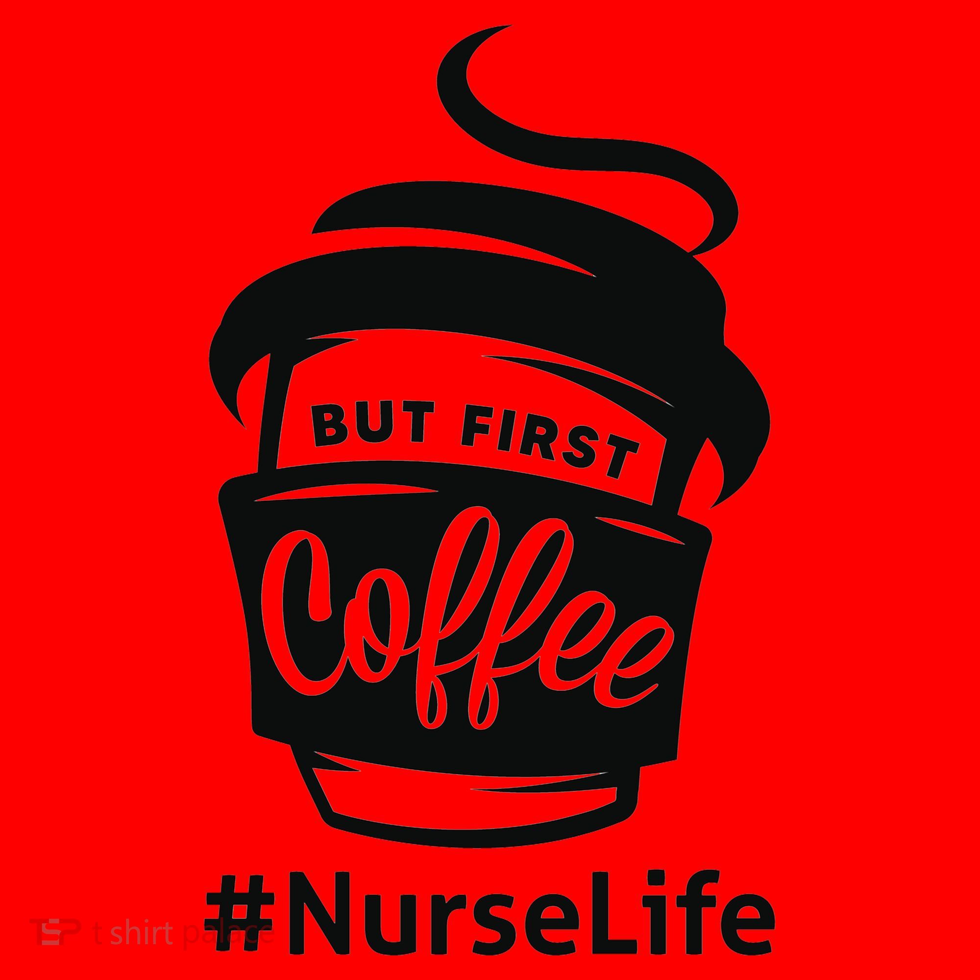 Nurse Life Coffee First Santa Hat
