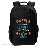 Nurse Life Coffee Scrubs and Rubber Gloves Backpack thumb 0
