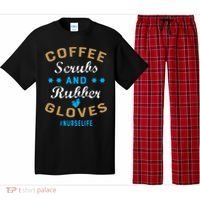 Nurse Life Coffee Scrubs and Rubber Gloves Pajama Set thumb 0