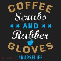 Nurse Life Coffee Scrubs and Rubber Gloves Golf Towel thumb 3