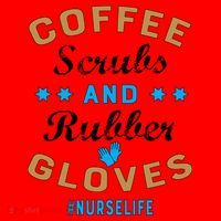 Nurse Life Coffee Scrubs and Rubber Gloves Santa Hat thumb 1