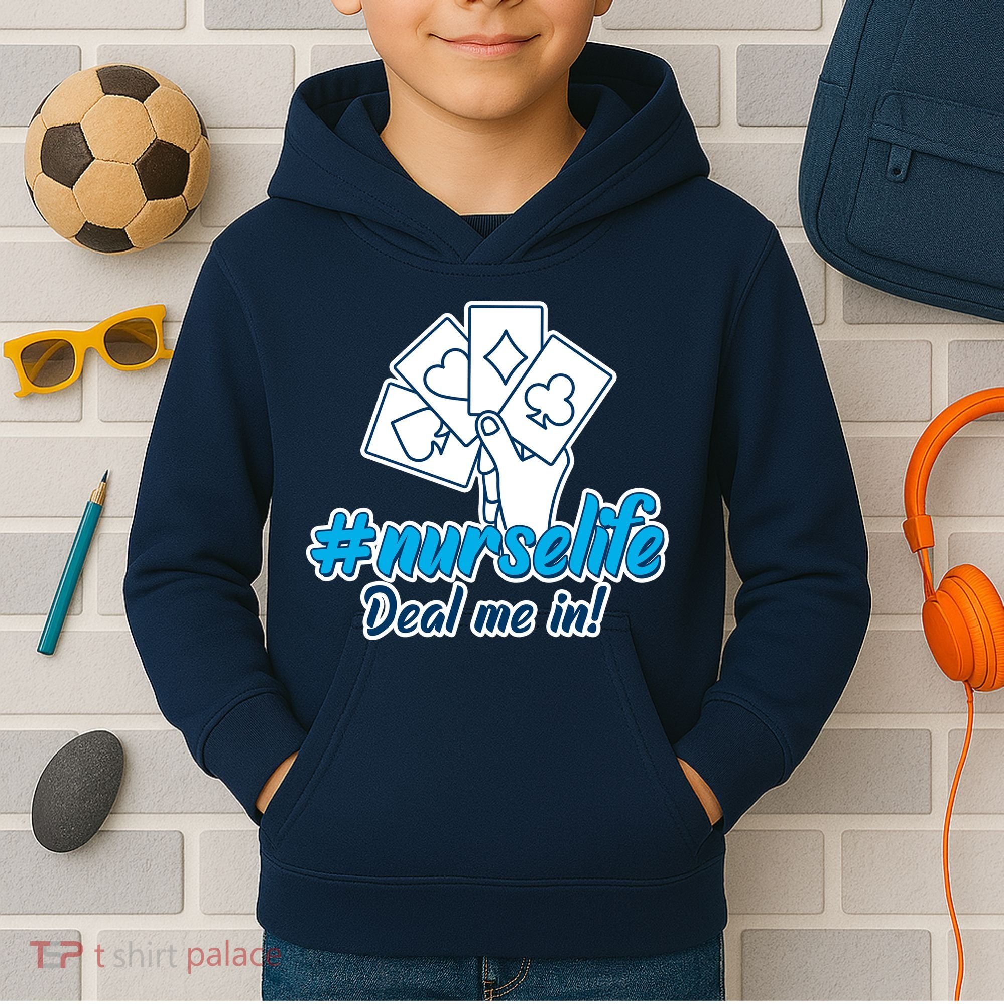 Nurse Life Deal Me In Kids Hoodie