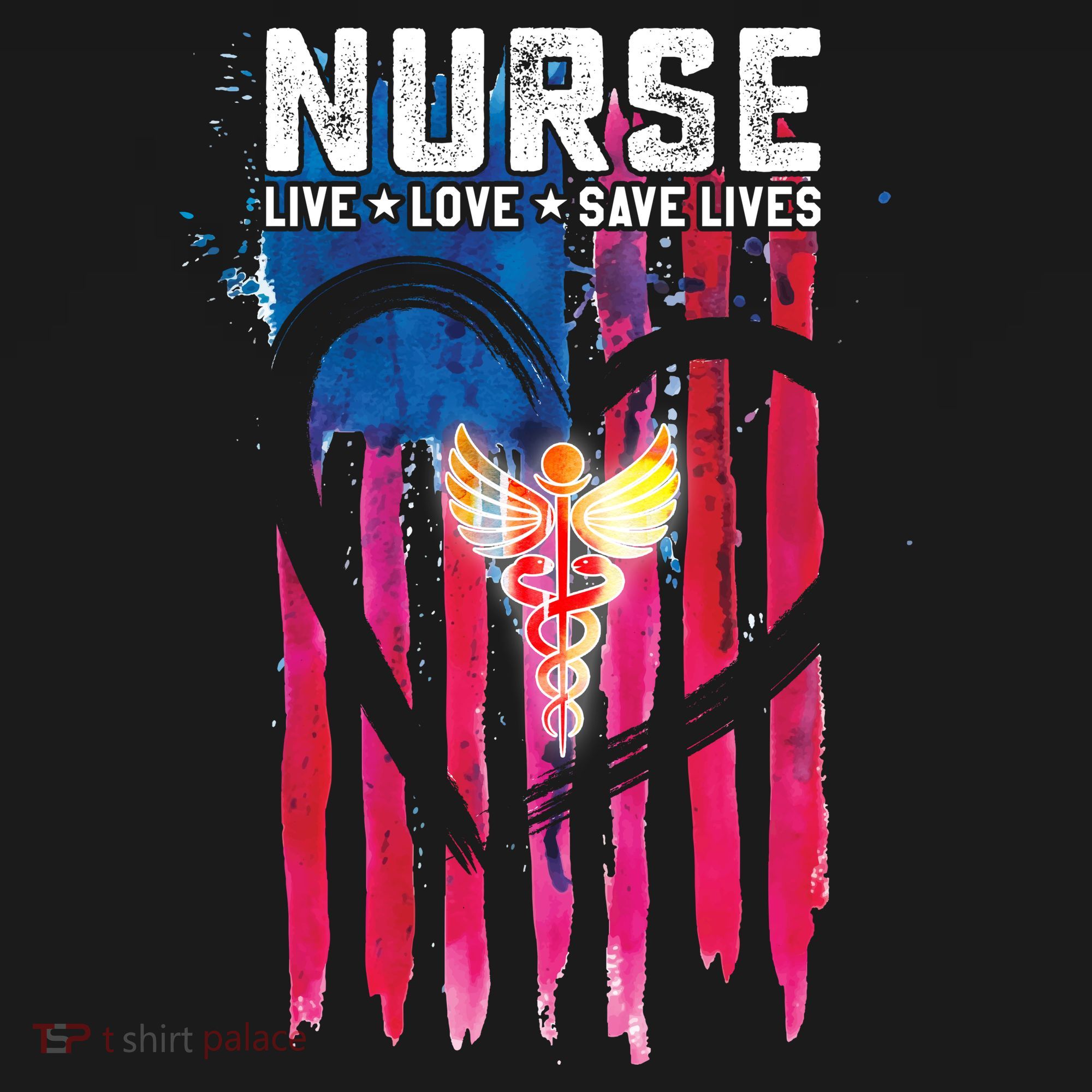 Nurse Live Love Save Lives Flag  Hoodie