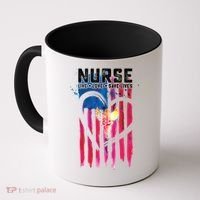 Nurse Live Love Save Lives Flag  Coffee Mug thumb 0
