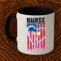 Nurse Live Love Save Lives Flag  Coffee Mug thumb 2