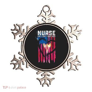 Nurse Live Love Save Lives Flag  Ornament