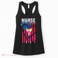 Nurse Live Love Save Lives Flag  Women's Tank Top thumb 0