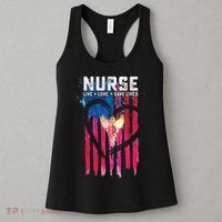Nurse Live Love Save Lives Flag  Women's Tank Top thumb 3