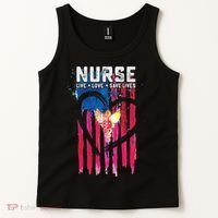 Nurse Live Love Save Lives Flag  Tank Top thumb 2