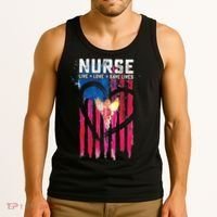 Nurse Live Love Save Lives Flag  Tank Top thumb 3