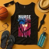 Nurse Live Love Save Lives Flag  Tank Top thumb 4