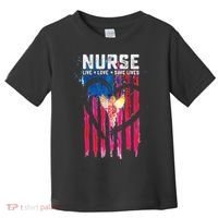 Nurse Live Love Save Lives Flag  Toddler T-Shirt thumb 0