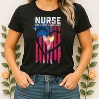 Nurse Live Love Save Lives Flag  Women's T-Shirt thumb 2