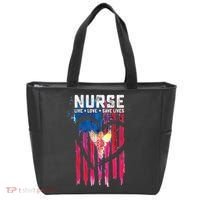 Nurse Live Love Save Lives Flag  Tote Bag thumb 0