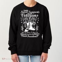Nurse Supports Our Veterans Women's Sweatshirt thumb 0