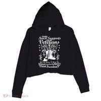 Nurse Supports Our Veterans Crop Fleece Hoodie thumb 0