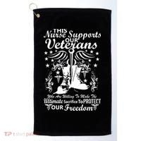 Nurse Supports Our Veterans Golf Towel thumb 0