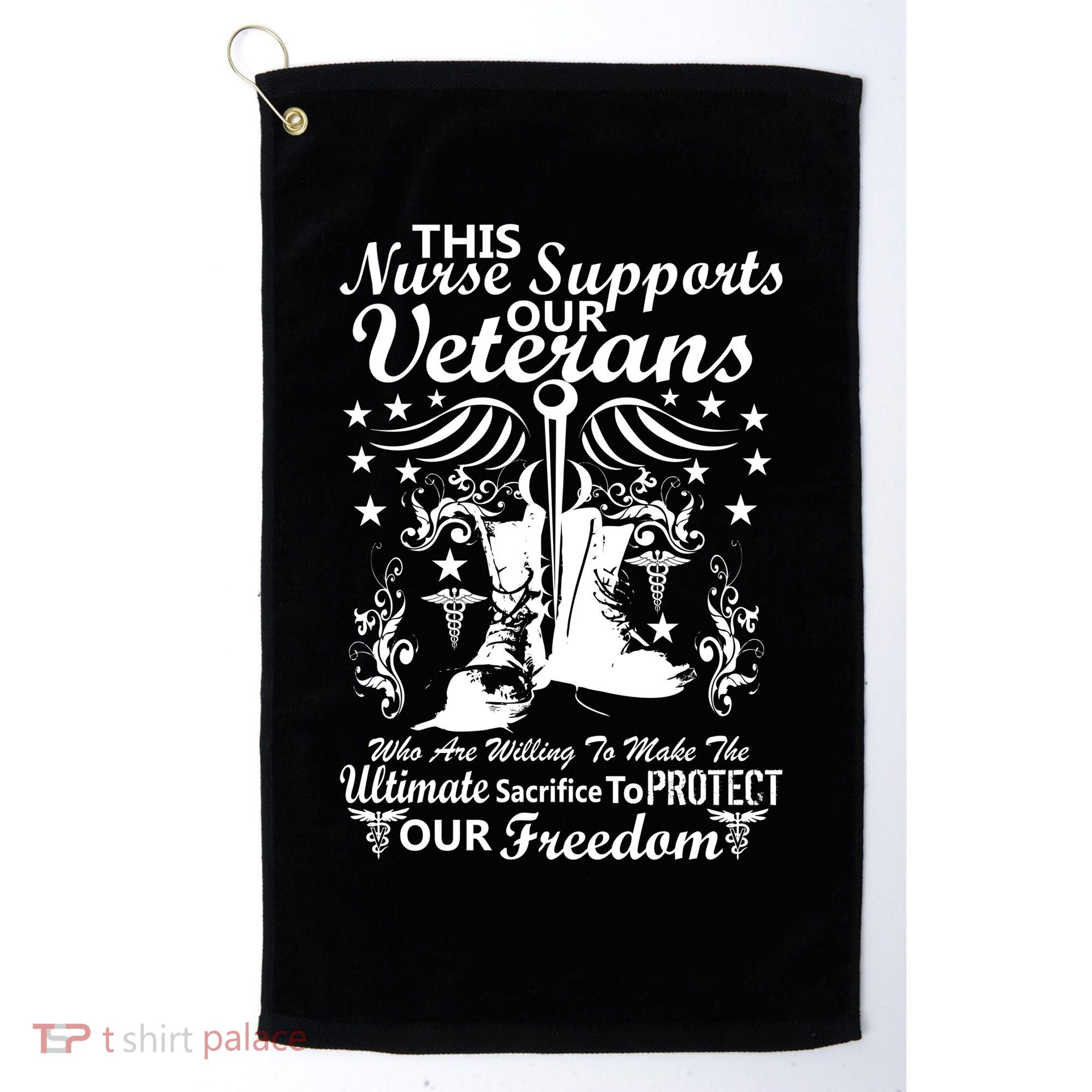 Nurse Supports Our Veterans Golf Towel