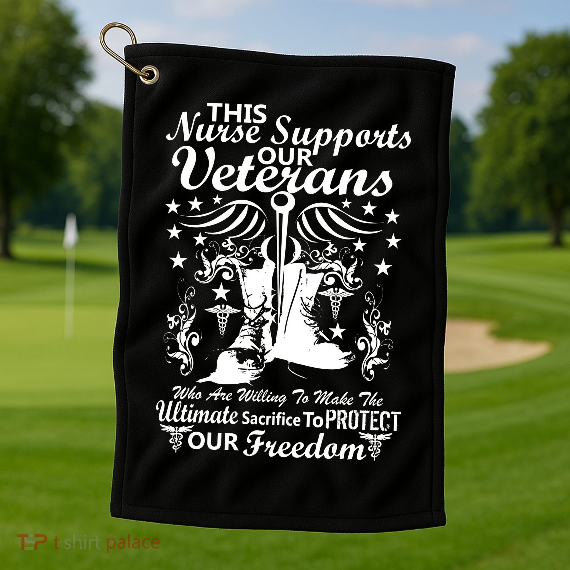 Nurse Supports Our Veterans Golf Towel