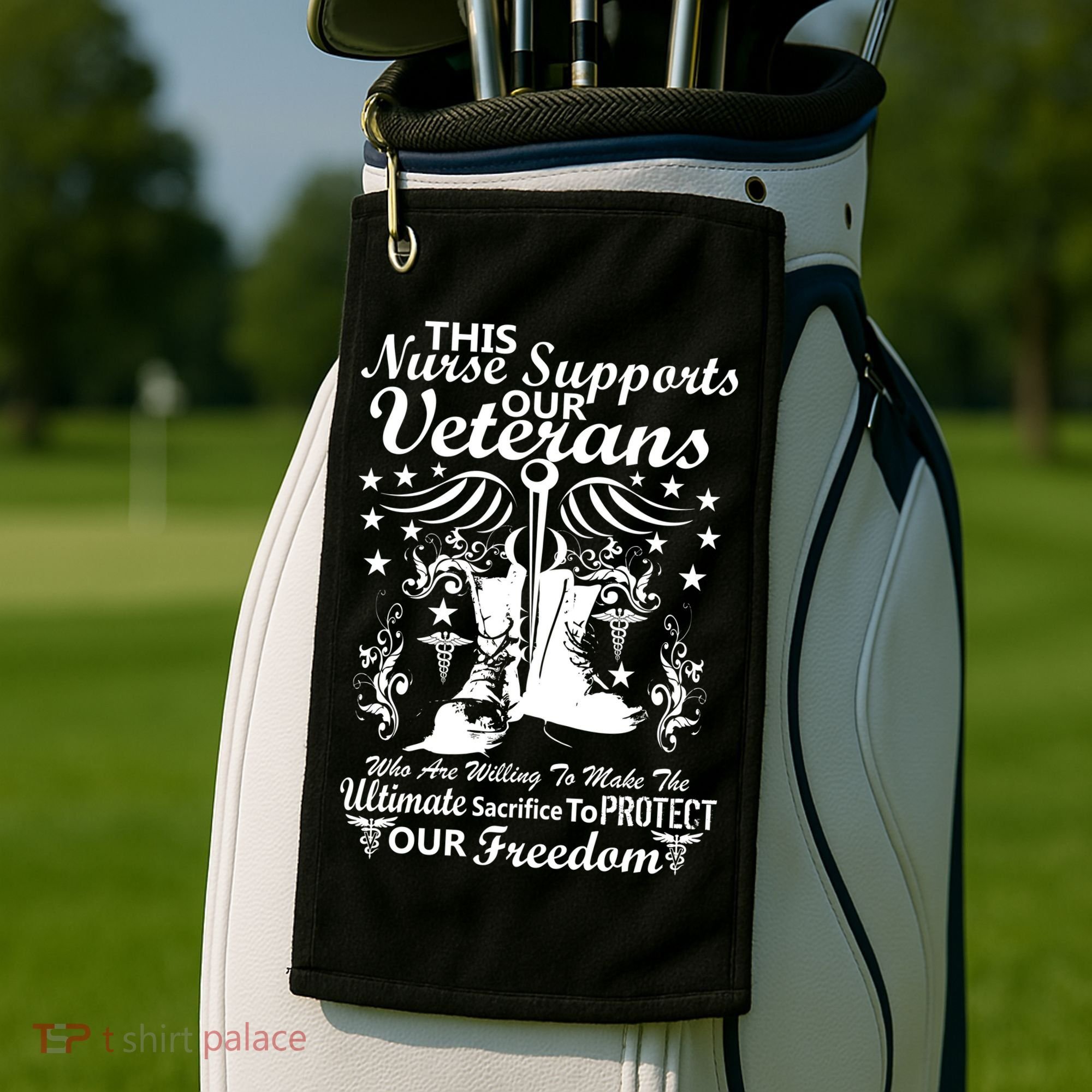 Nurse Supports Our Veterans Golf Towel