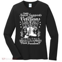 Nurse Supports Our Veterans Women's Long Sleeve Shirt thumb 0