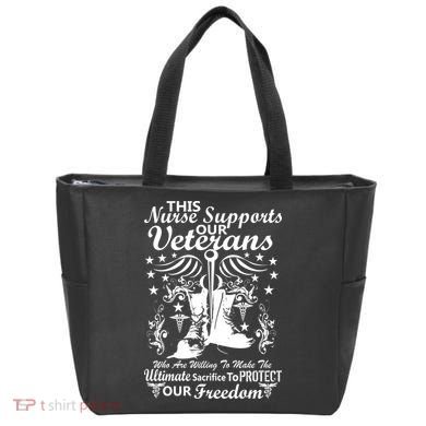 Nurse Supports Our Veterans Tote Bag