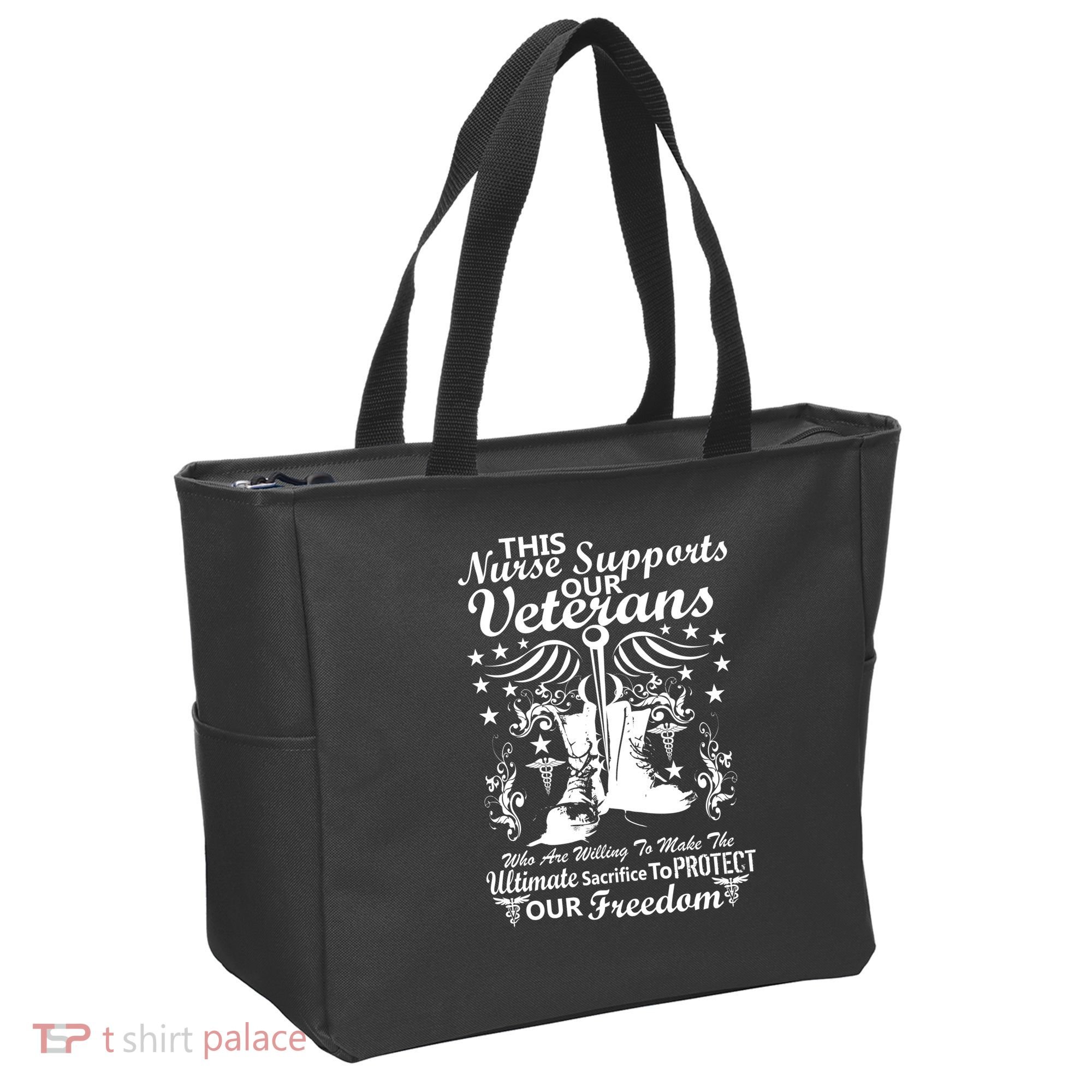 Nurse Supports Our Veterans Tote Bag